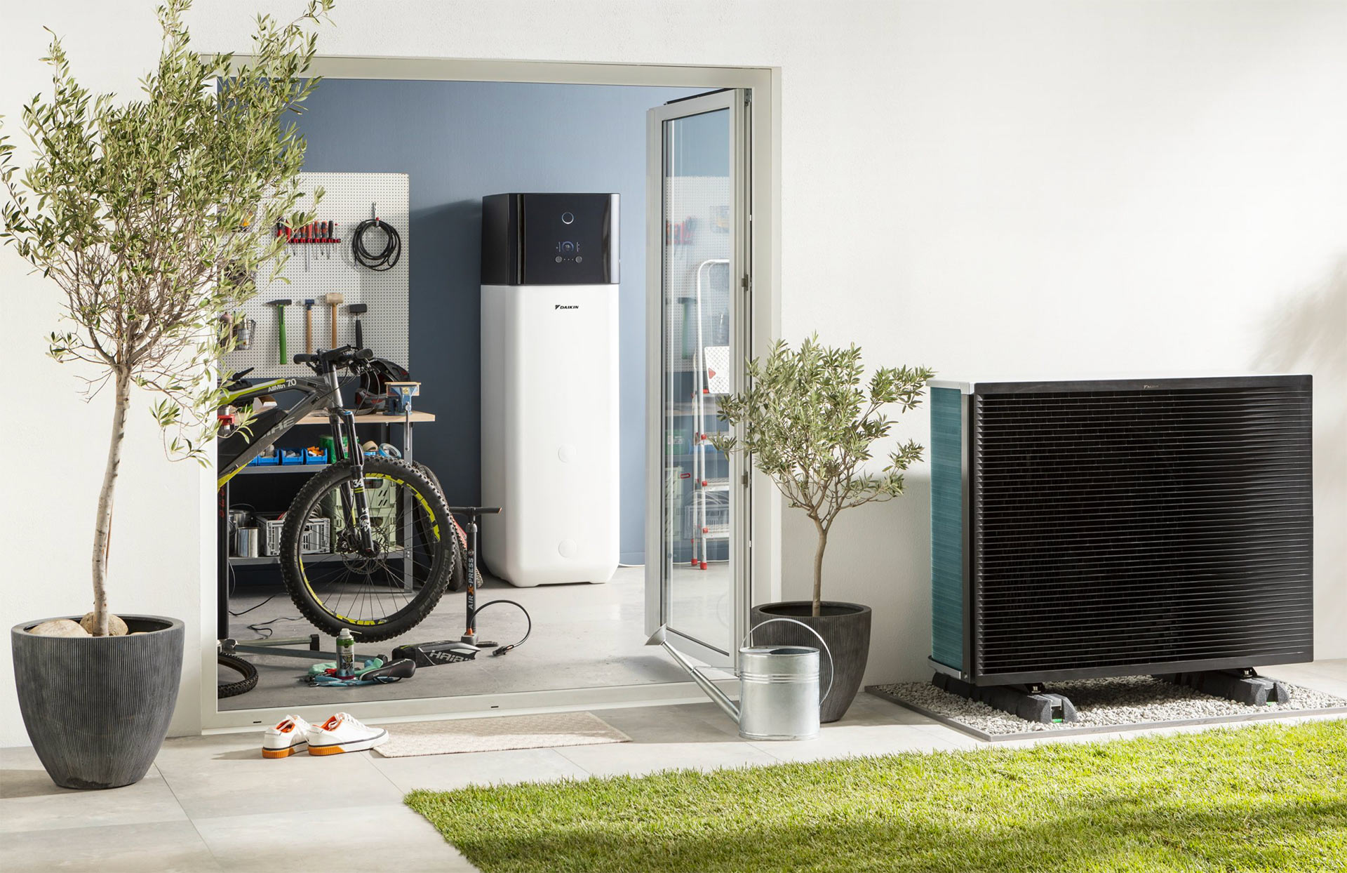 Pompe à chaleur dans une maison